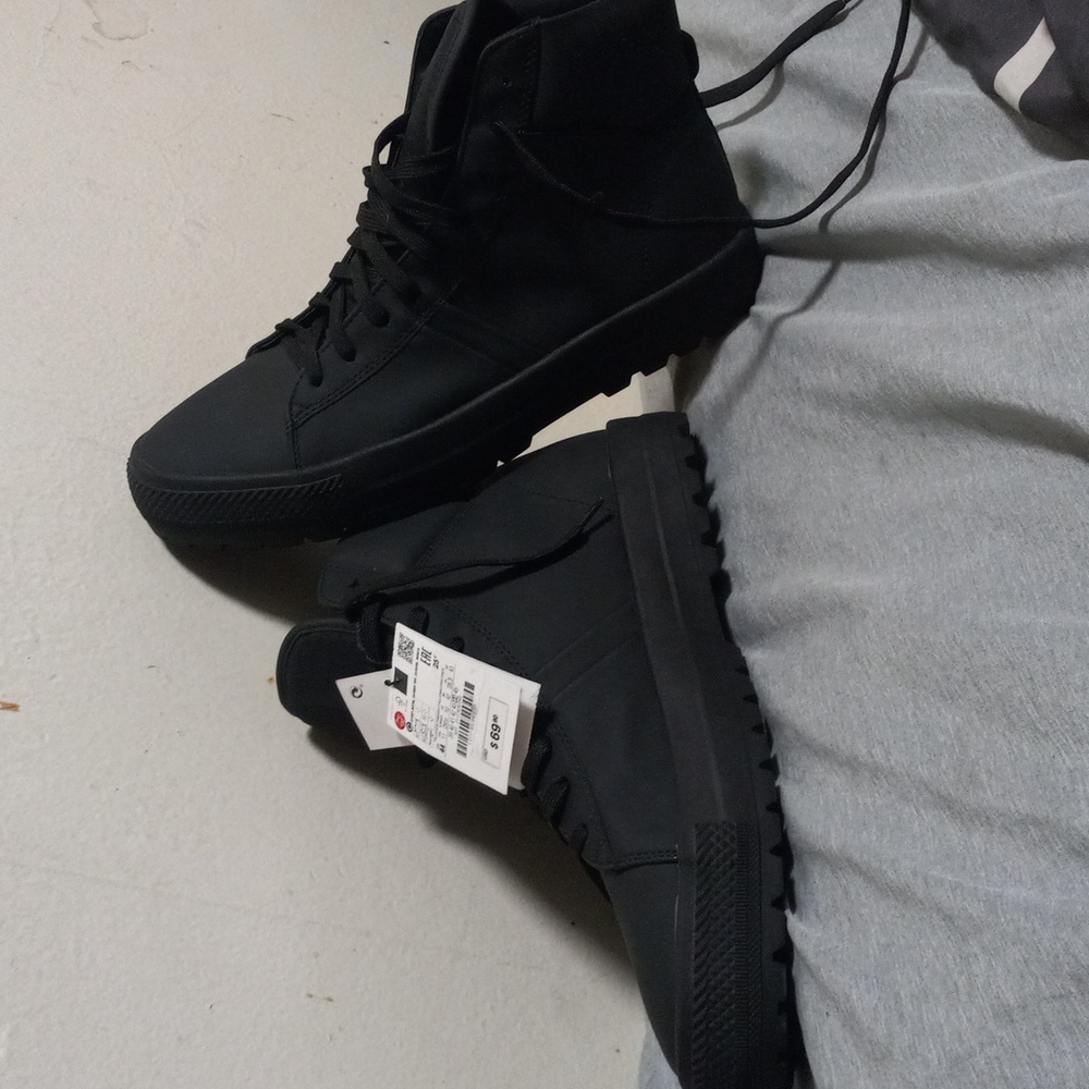 Zara black all weather boot new with tags